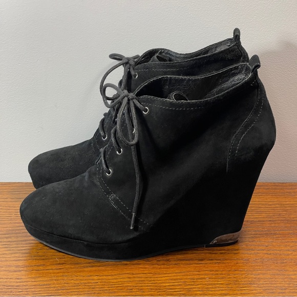 Vince Camuto Suede Wedge Ankle Boot - Picture 10 of 11
